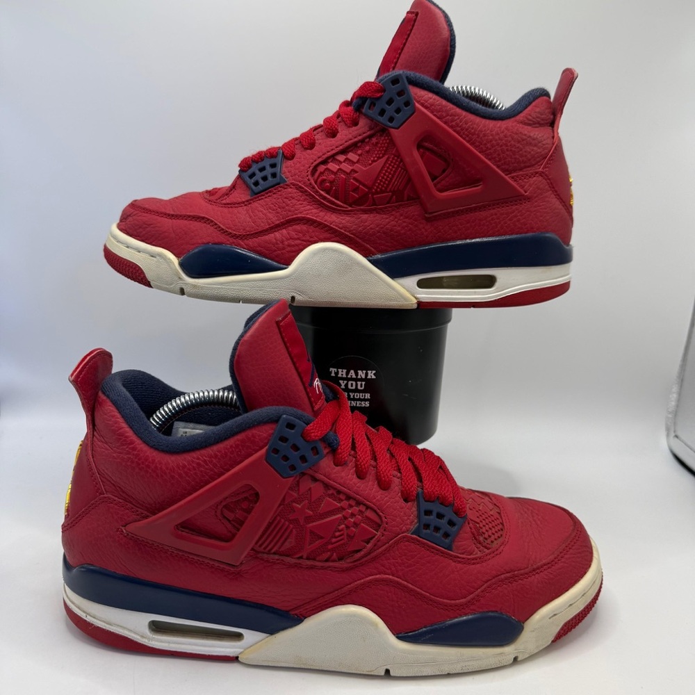Air Jordan 4 Retro FIBA Gym Red Navy CI1184-617 Men’s Size 9.5US